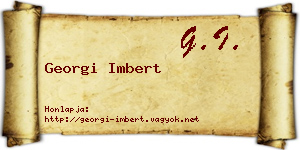 Georgi Imbert névjegykártya